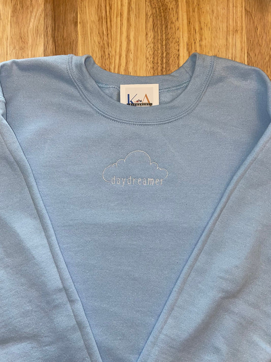 Daydreamer Embroidered Crewneck - Embroidered Sweatshirt- Embroidered Crewneck - Custom Sweatshirt - Custom Sweater