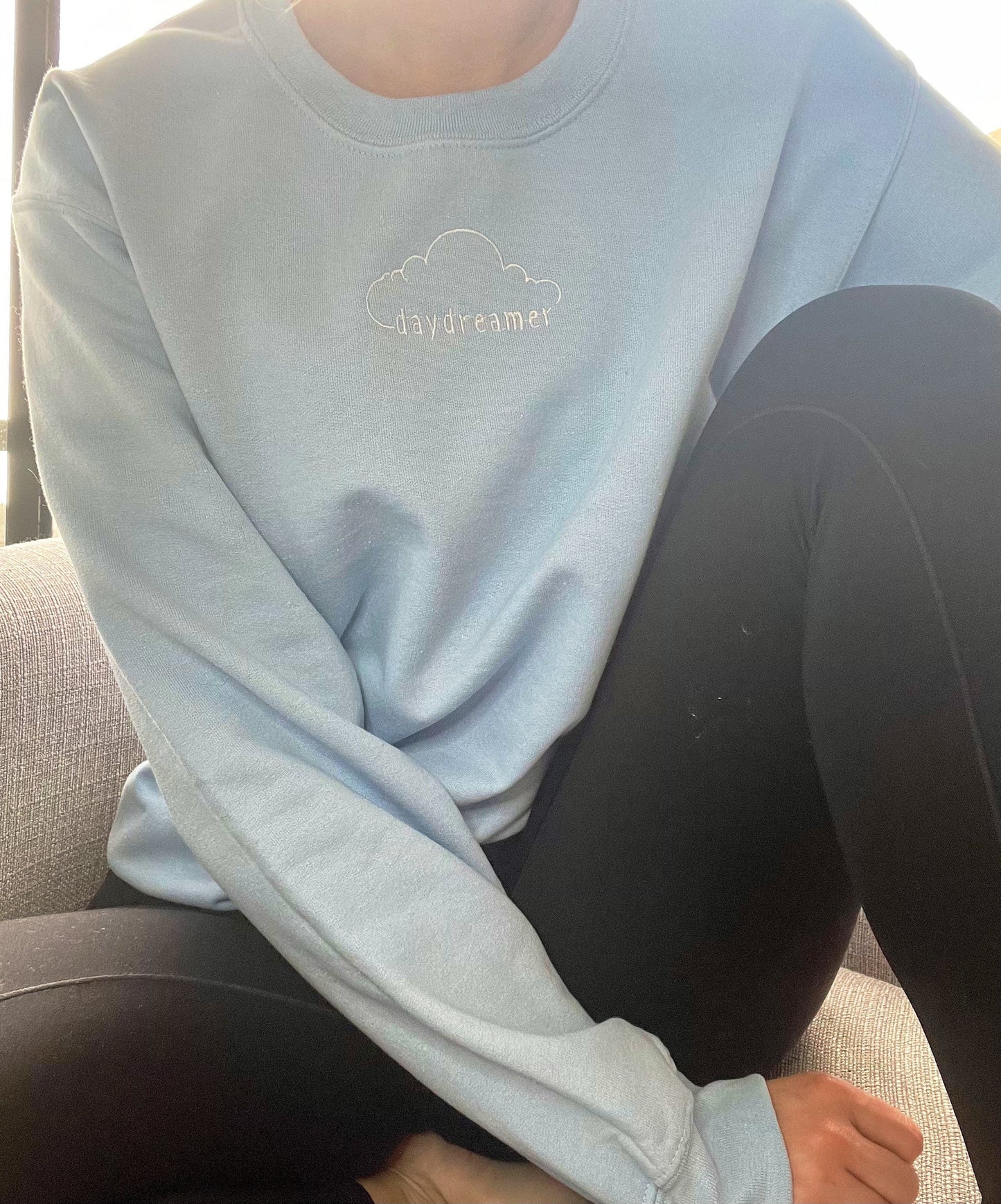 Daydreamer Embroidered Crewneck - Embroidered Sweatshirt- Embroidered Crewneck - Custom Sweatshirt - Custom Sweater