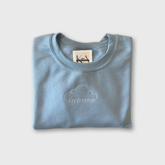 Daydreamer Embroidered Crewneck - Embroidered Sweatshirt- Embroidered Crewneck - Custom Sweatshirt - Custom Sweater