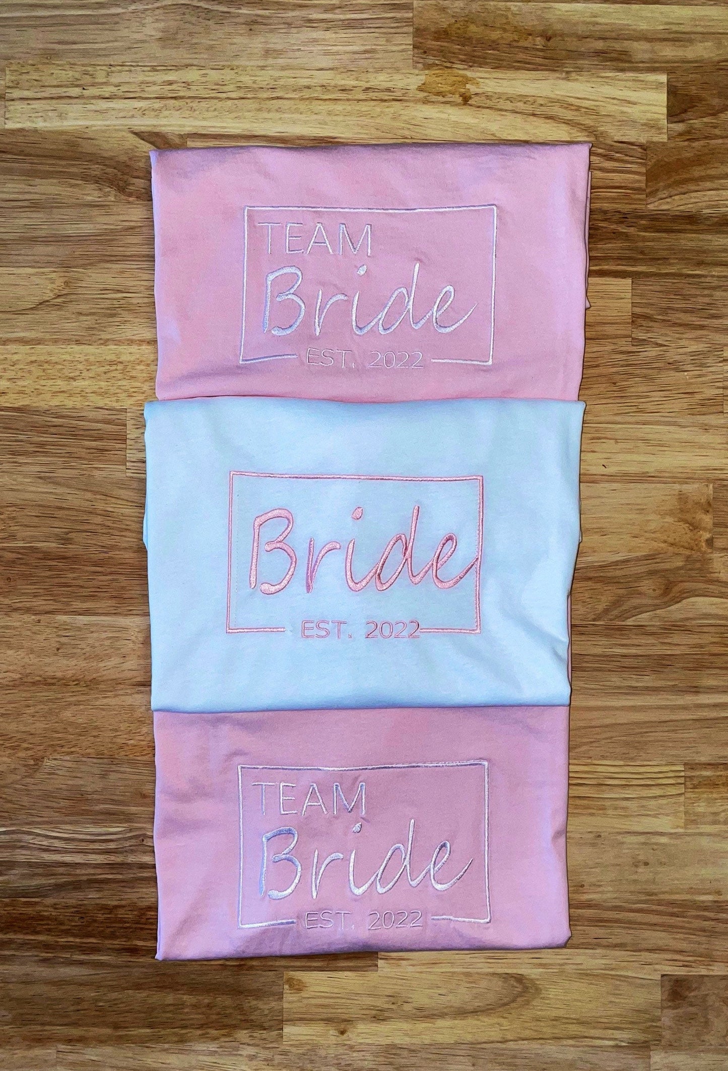 Bachelorette Party Embroidered T-Shirts - Embroidered T-Shirt - Custom T-Shirt - Team Bride T-Shirt - Bachelorette