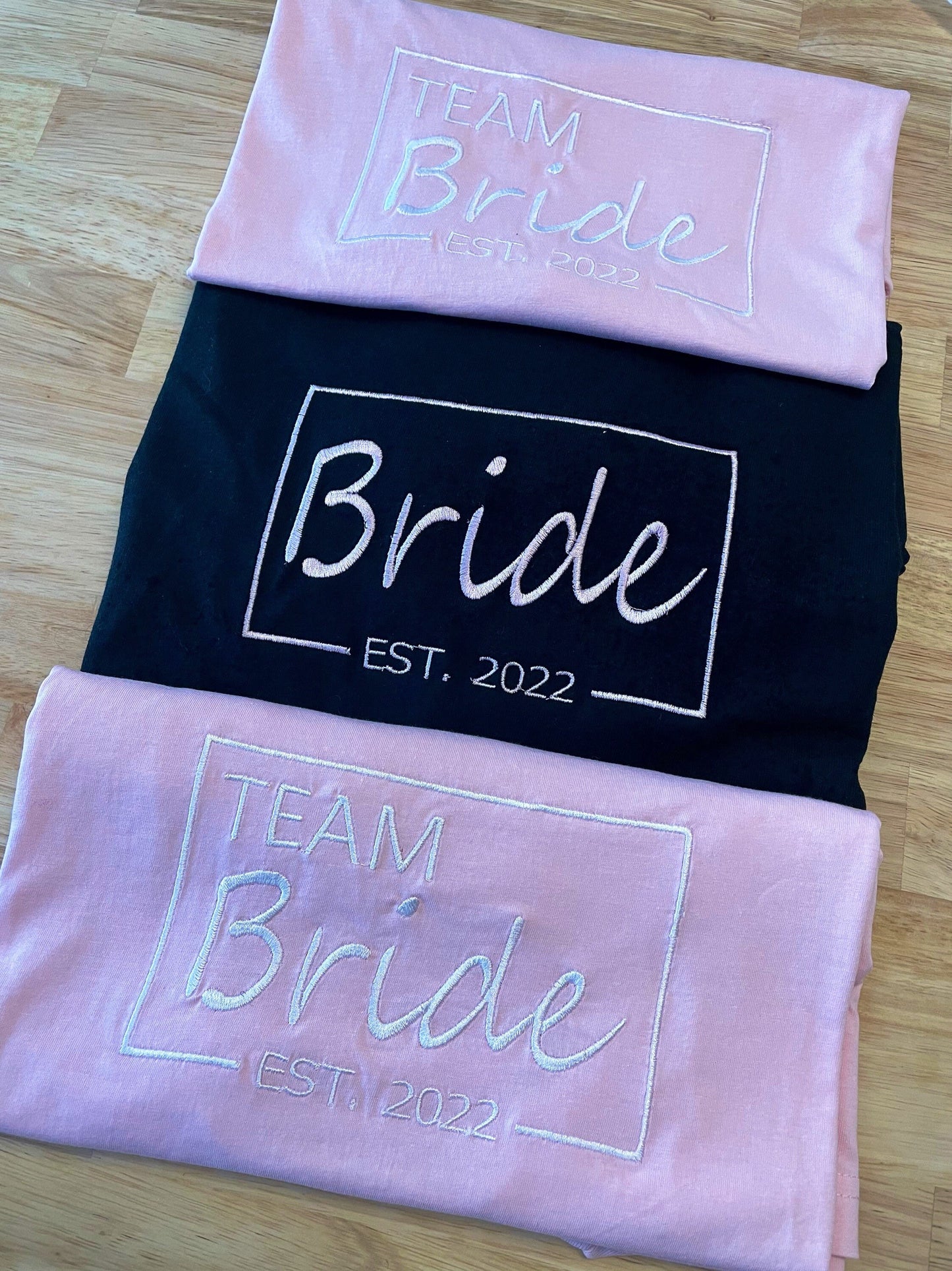 Bachelorette Party Embroidered T-Shirts - Embroidered T-Shirt - Custom T-Shirt - Team Bride T-Shirt - Bachelorette