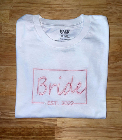 Bachelorette Party Embroidered T-Shirts - Embroidered T-Shirt - Custom T-Shirt - Team Bride T-Shirt - Bachelorette