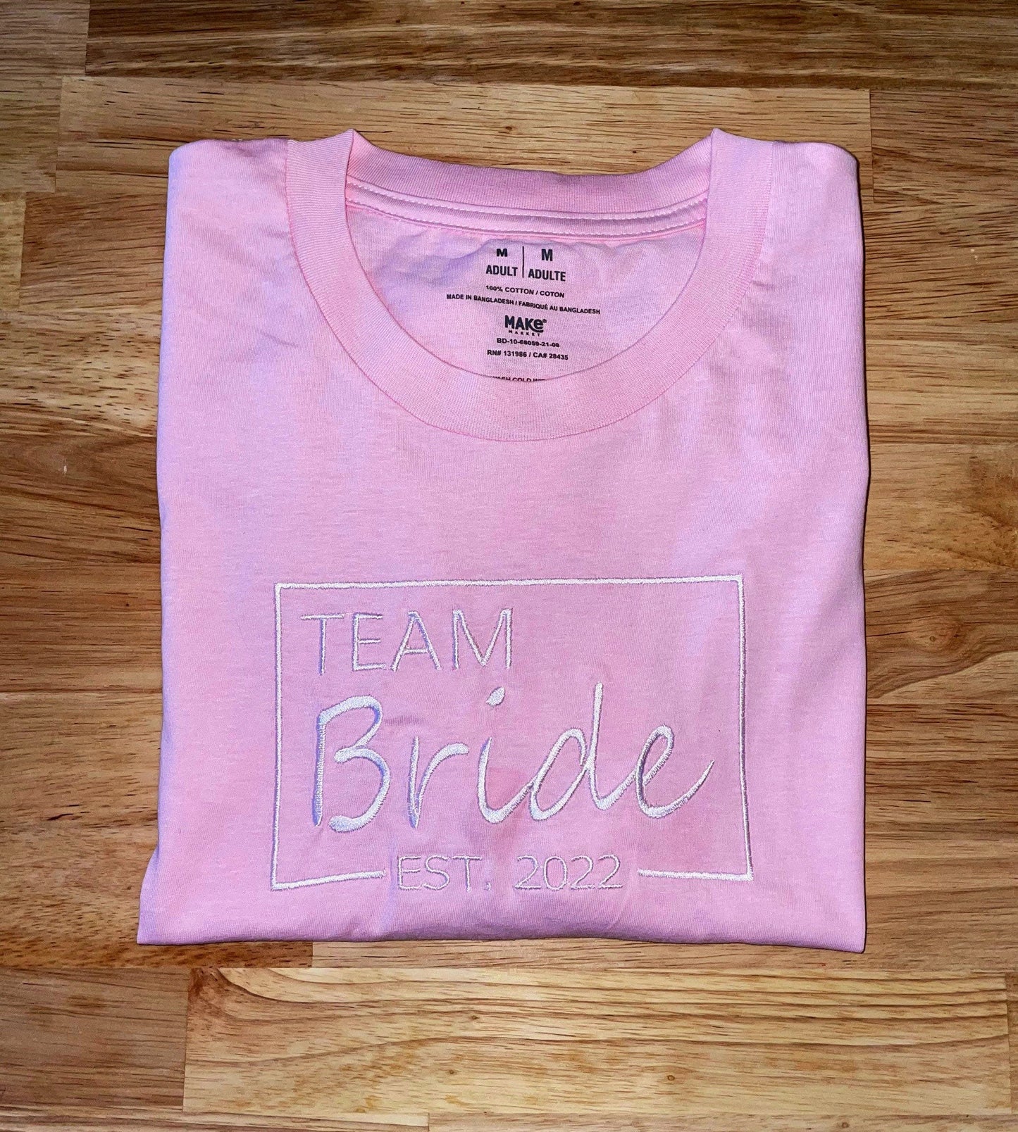 Bachelorette Party Embroidered T-Shirts - Embroidered T-Shirt - Custom T-Shirt - Team Bride T-Shirt - Bachelorette