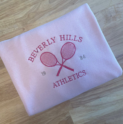 Beverly Hills Athletics Embroidered Sweatshirt, Athletes Crewneck, 90s Sweatshirt, Athletic Club, Gift For Her or Him, Tennis Lovers, Sports