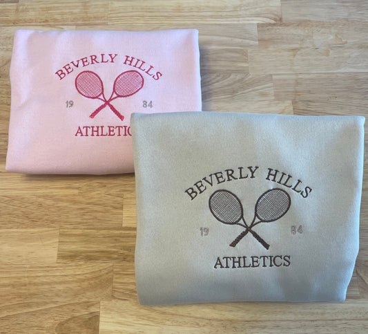 Beverly Hills Athletics Embroidered Sweatshirt - Embroidered Crewneck - Custom Sweatshirt - Custom Sweater