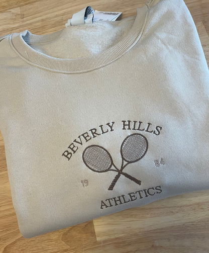 Beverly Hills Athletics Embroidered Sweatshirt - Embroidered Crewneck - Custom Sweatshirt - Custom Sweater