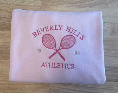 Beverly Hills Athletics Embroidered Sweatshirt, Athletes Crewneck, 90s Sweatshirt, Athletic Club, Gift For Her or Him, Tennis Lovers, Sports