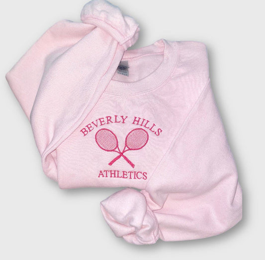 Beverly Hills Athletics Embroidered Sweatshirt, Athletes Crewneck, 90s Sweatshirt, Athletic Club, Gift For Her or Him, Tennis Lovers, Sports