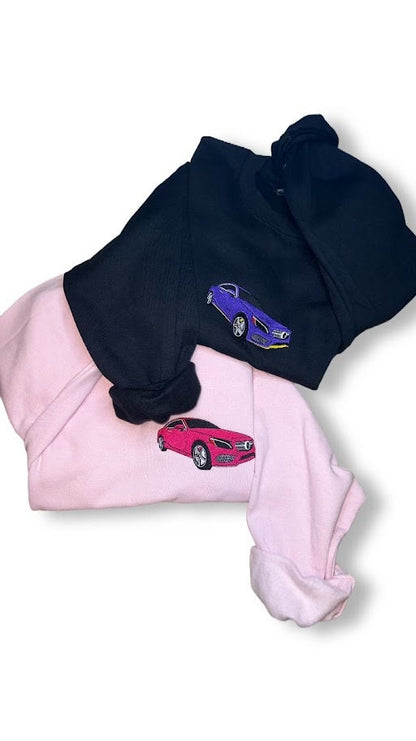 Custom Embroidered Car Sweatshirt, Personalized Gift for Him or Her, Gift For Dads, Car Lover, Pickup Truck Owner, Car Crewneck,