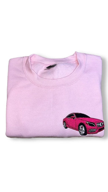 Custom Embroidered Car Sweatshirt, Personalized Gift for Him or Her, Gift For Dads, Car Lover, Pickup Truck Owner, Car Crewneck,