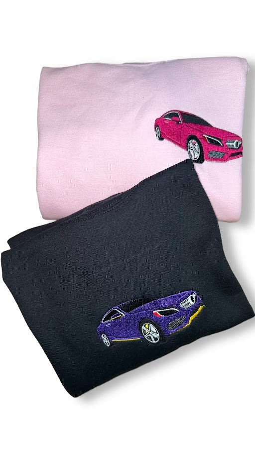 Custom Embroidered Car Sweatshirt, Personalized Gift for Him or Her, Gift For Dads, Car Lover, Pickup Truck Owner, Car Crewneck,