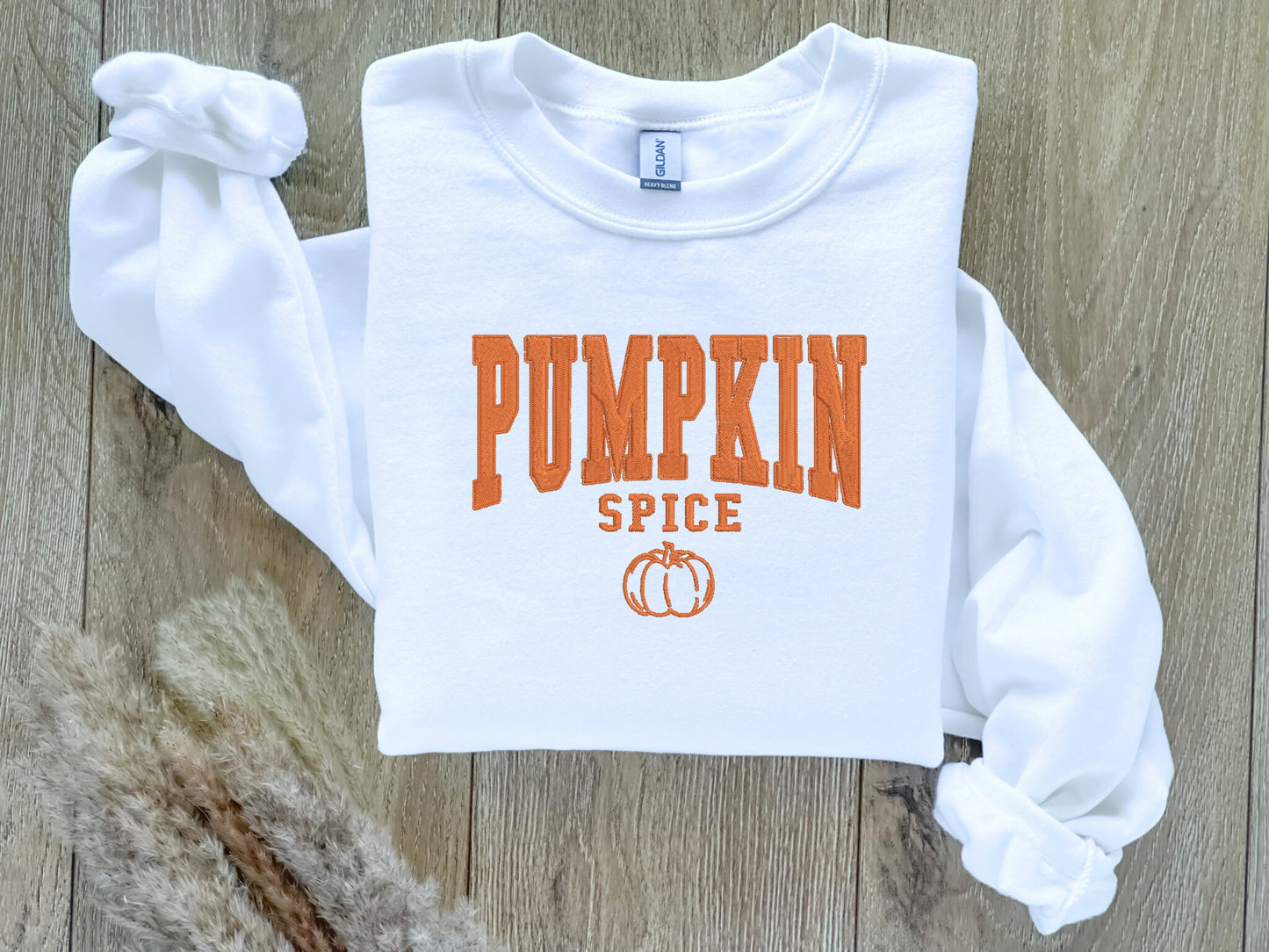 EMBROIDERED Pumpkin Spice Sweatshirt, Fall Sweaters for Him and Her, Sweaters for Fall, Embroidered Sweatshirt, Halloween Sweatshirt Pumpkin