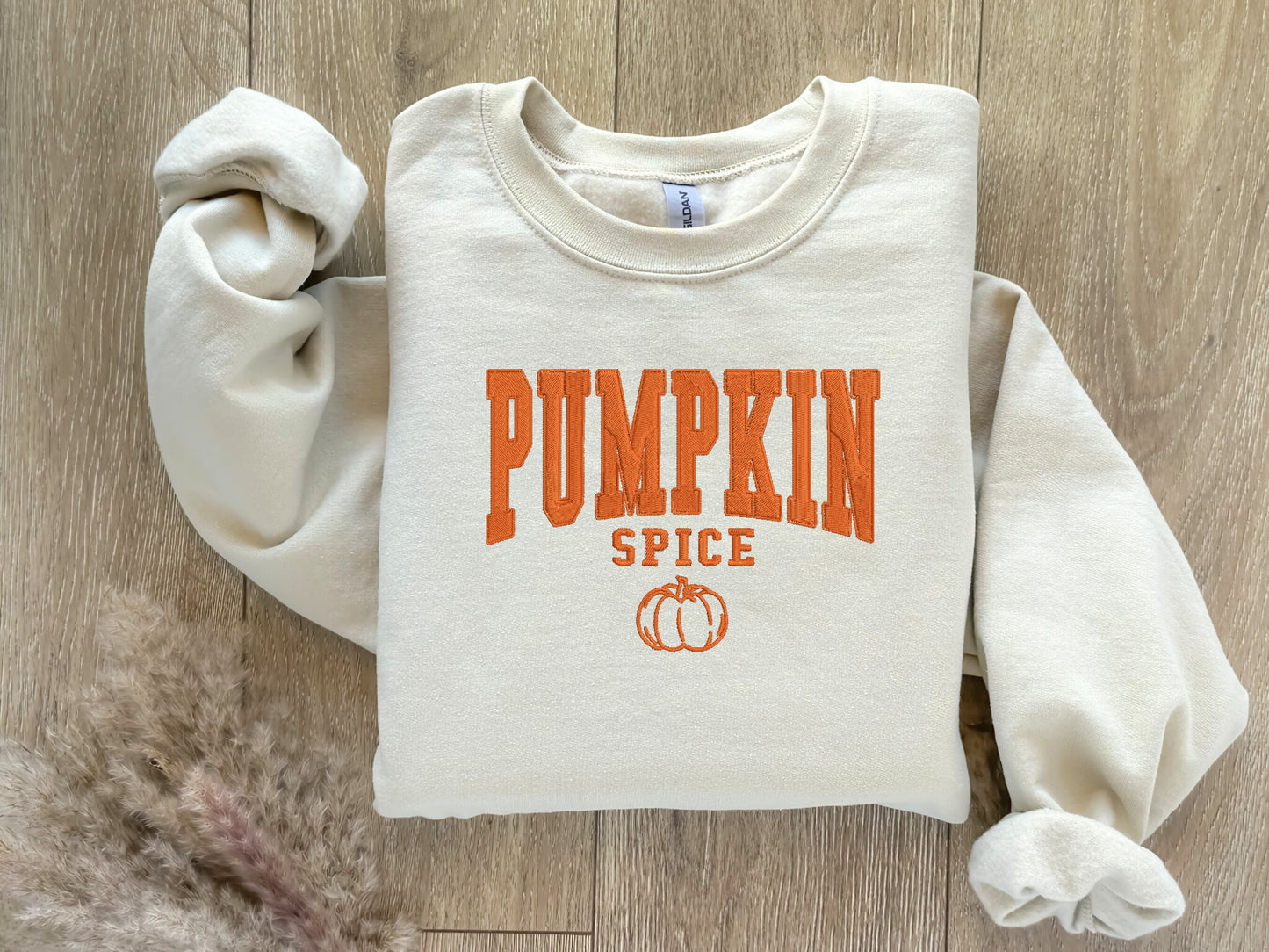 EMBROIDERED Pumpkin Spice Sweatshirt, Fall Sweaters for Him and Her, Sweaters for Fall, Embroidered Sweatshirt, Halloween Sweatshirt Pumpkin