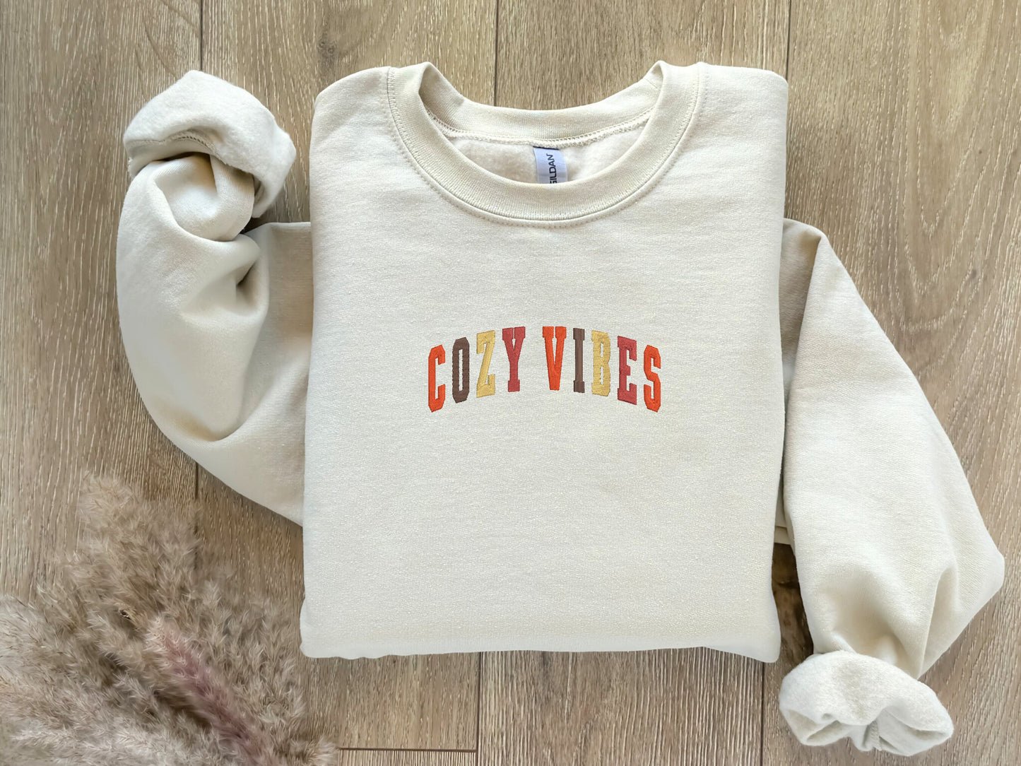 EMBROIDERED| Cozy Vibes Sweatshirt, Cozy Season, Get Cozy Crewneck, Cozy Merry Christmas, Winter Sweatshirt, Stay Home, Homebody Sweater