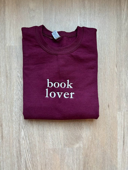 Book Lover - Embroidered Sweatshirt