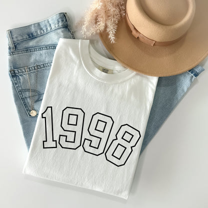 Comfort Colors Custom Birth Year T-Shirt, 30th Birthday Shirt, Gift For Her, Happy Birthday, Summer T-Shirt, Personalized Gift, Trendy Shirt