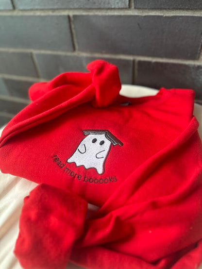 Read More Boooooks Ghost - Embroidered Sweatshirt