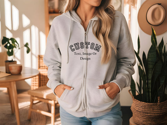 Custom Embroidered Zip Up Sweatshirt - Embroidered Quarter Zip  - Custom Zip