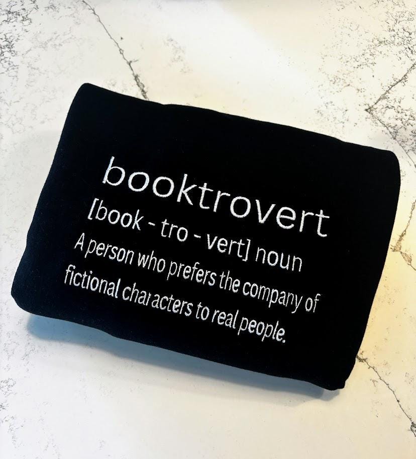 Booktrovert - Embroidered Sweatshirt