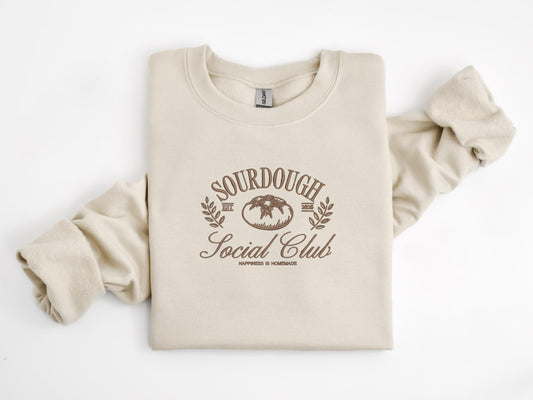 Embroidered Sourdough Sweatshirt, Sourdough Starter Shirt, Bread, Gift for Bakers, Homestead Shirt, Wake and Bake, Funny Sourdough, Dried