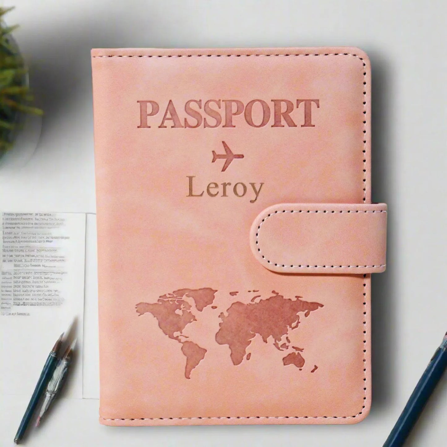 Personalized Velvet Passport Cover